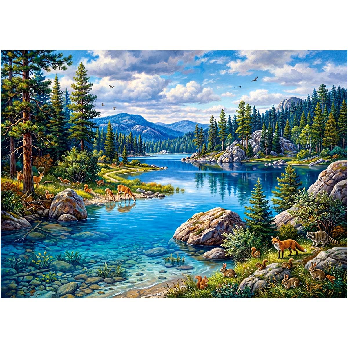 Puzzles for Adults 1000 Pieces -Sierra Lake Serenity-Puzzles 1000 Pieces | Interlocking P…