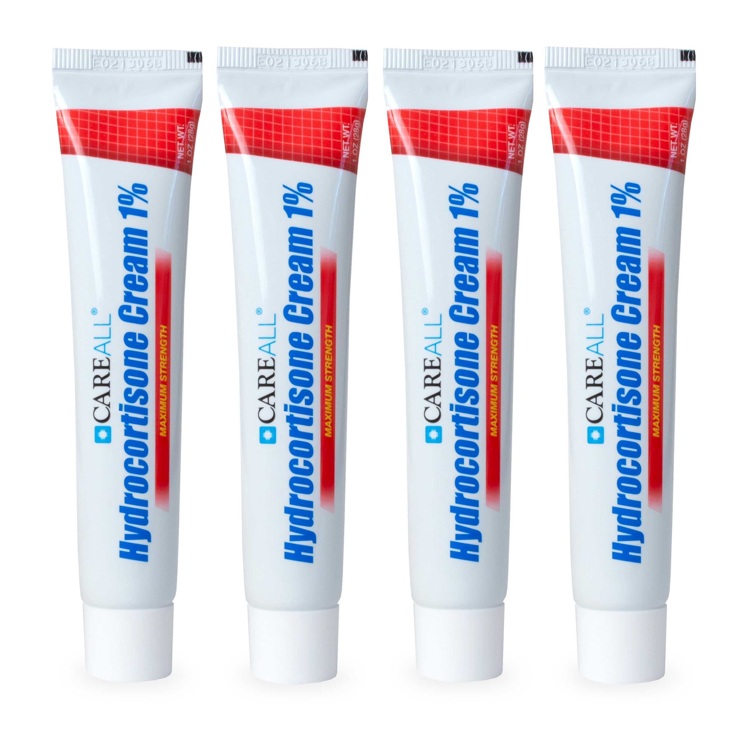 CareAll Hydrocortisone 1%, 1oz Tube (Pack of 4), Maximum Strength Anti-Itch Cream