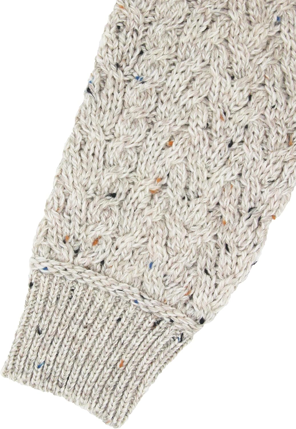 Aran Crafts Men's Irish Cable Knitted Zip Hooded Cardigan (100% Merino Wool) - Image 5