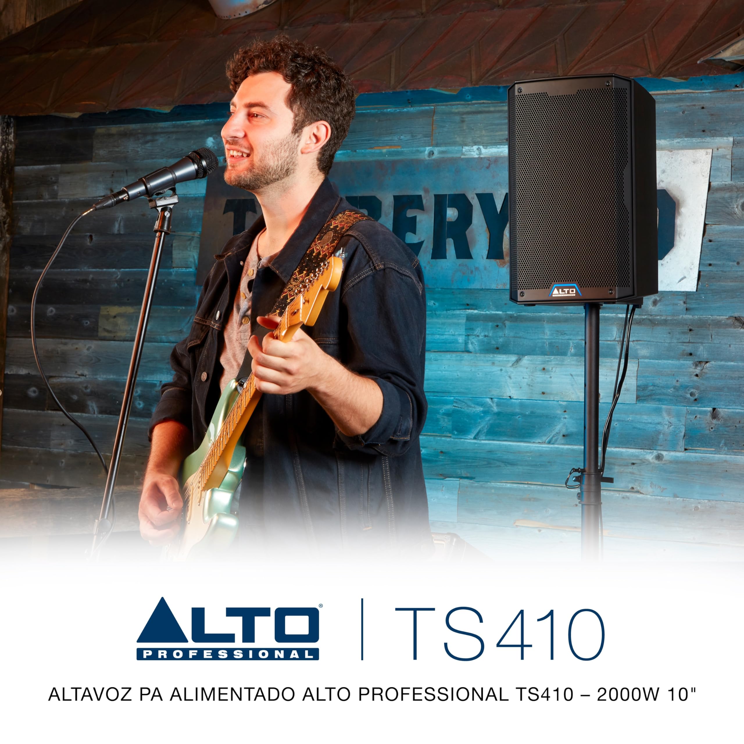 ALTO TS410 Altavoz Autoamplificado 2000W 10 Pulgadas con Mesa de Mezclas de 3 Canales, Streaming Bluetooth, Emparejamiento Inalámbrico de Altavoces, DSP y App