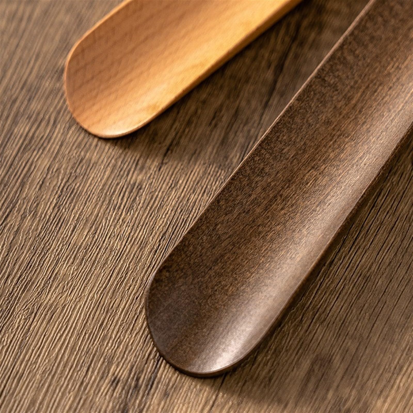 calzador, Cuchara for zapatos de 50CM largo, cuerno mango madera for, diseño agujero colgante, ayuda for vestir for personas mayores