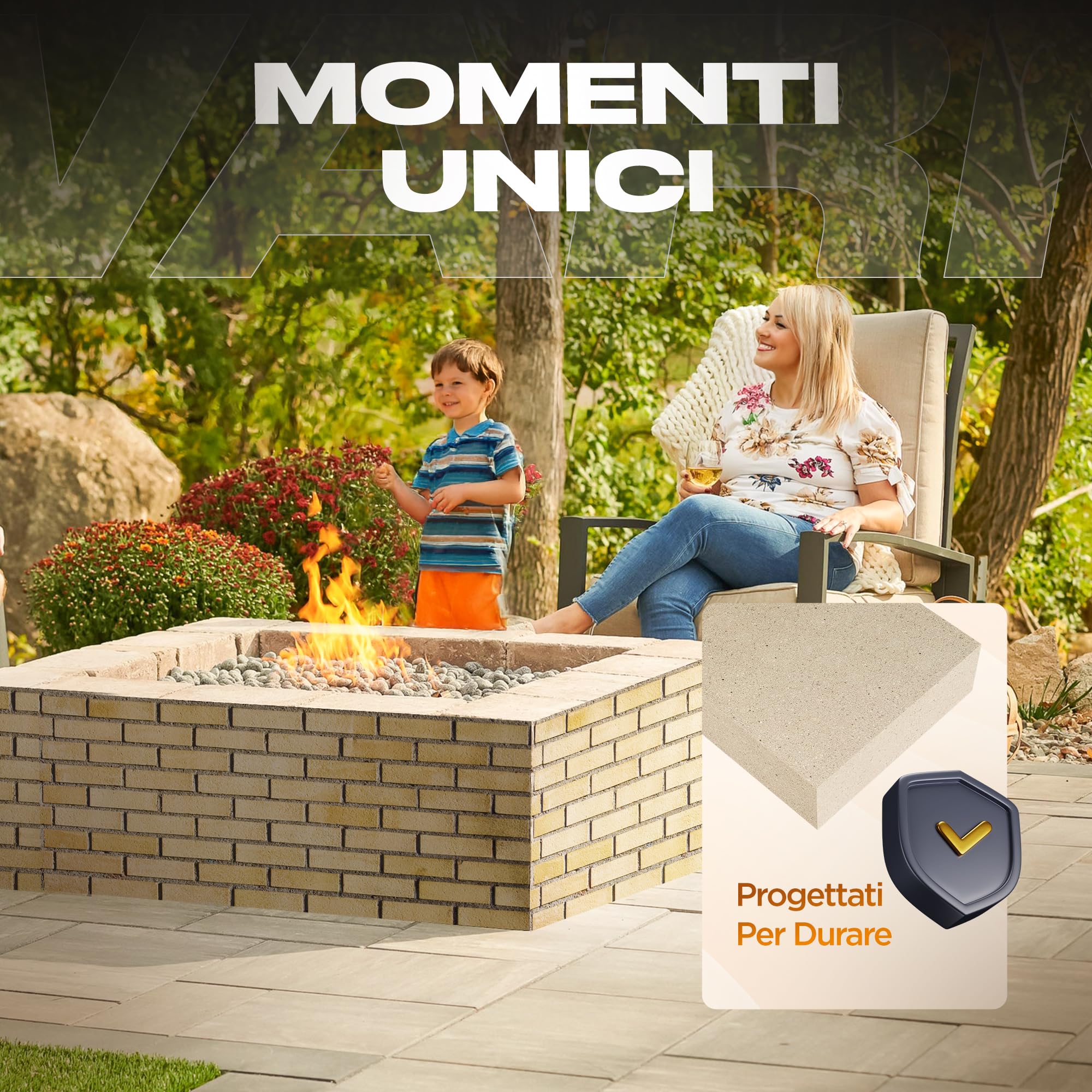 Pack 6 Mattoni Refrattari 22 x 11 x 3 cm | Realizzati in Argilla Refrattaria | Mattoni Refrattari per Forno a Legna Perfetti per Camini, Forni e Barbecue