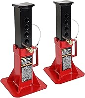 Vista 1 de Torin ATZ120005B - Soportes de gato de pinza de altura ajustable para automóviles de servicio pesado, capacidad de 12 toneladas (26,400 lb), rojo, 1