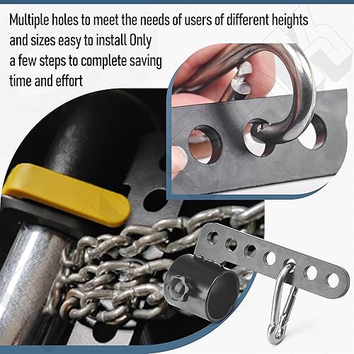 Miniatura 4 de Barra de sentadillas con cinturón para barra olímpica de 2 pulgadas, color negro, soporta 500 libras, accesorios para entrenamiento de gimnasio en