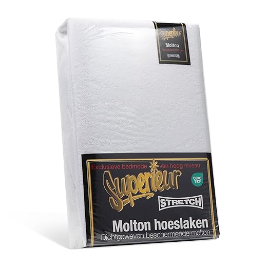 Superieur Molton Mattress Fitted Sheet - 90x200cm & 100x200cm - Also Suitable For 210 and 220cm Length - Cotton Mattress Protector - High Angle - Extra Heavy Hotel Quality - Fresh & Protective