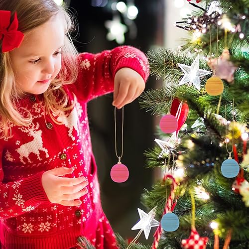 Miniatura 9 de EXCEART Adornos de bolas de Navidad adornos de madera de Navidad