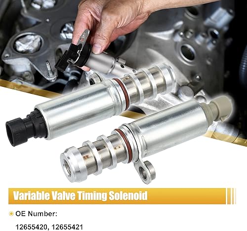 Miniatura 2 de X AUTOHAUX 1 par de válvula de control de aceite de sincronización variable del motor solenoide 12655420 12655421 para Buick LaCrosse 2010-2016 para