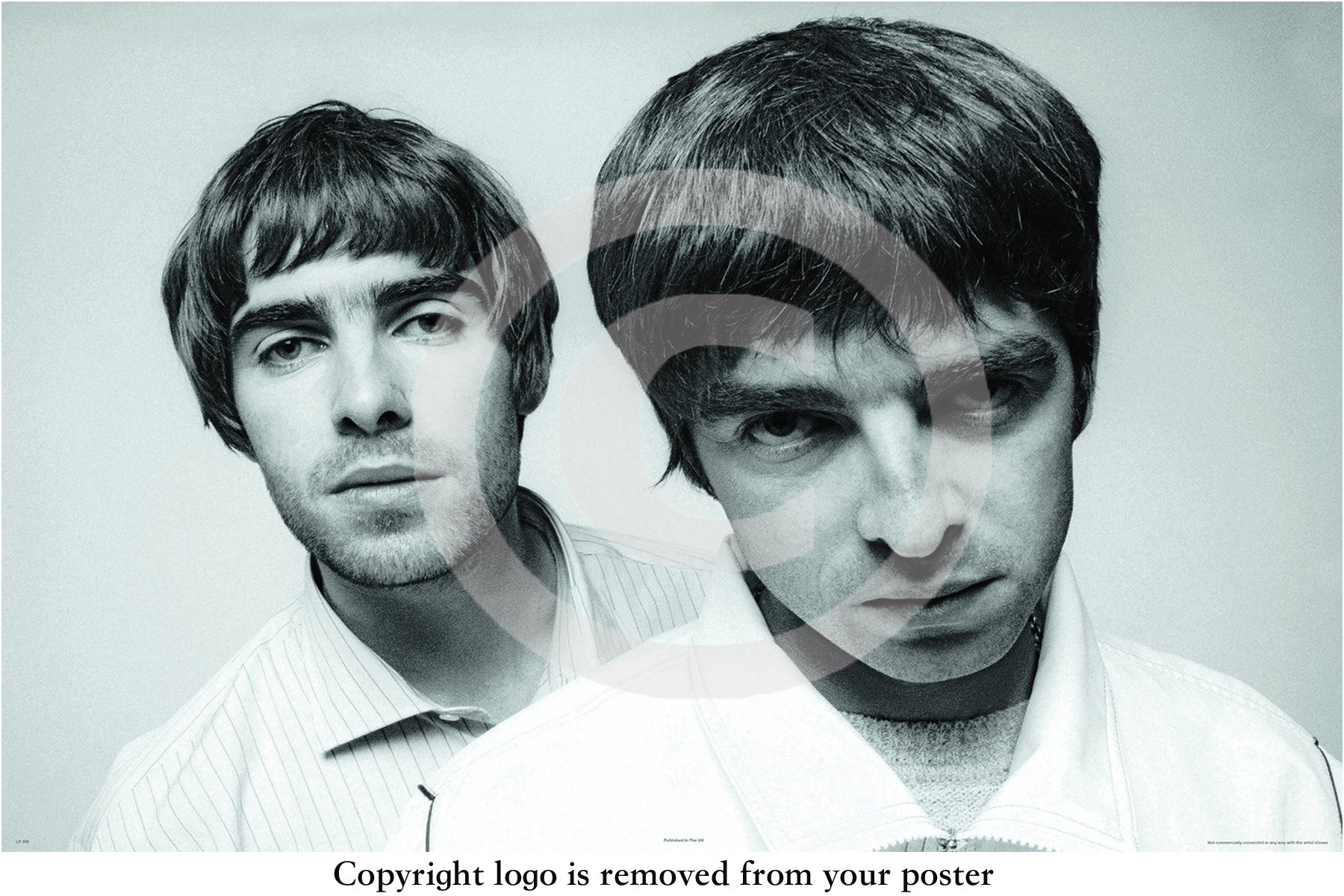 Camden Town Poster Company Huge Oasis Liam & Noel Close Up Maxi Paper Poster Measures 91.5 X 61 Cm