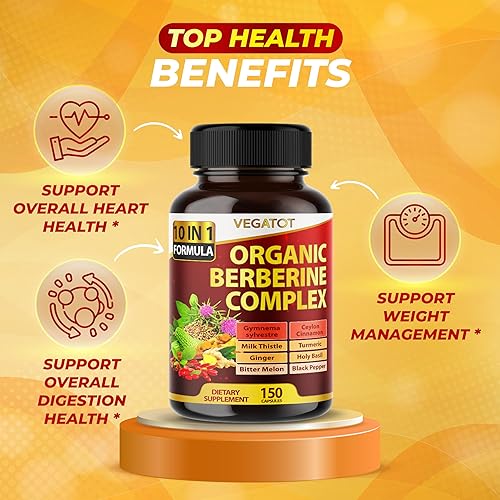 Miniatura 2 de VEGATOT GlucoSavior - Suplemento de berberina de 12,900 mg con canela de Ceilán, melón amargo, gimnasia, apoya la inmunidad, la salud del corazón y