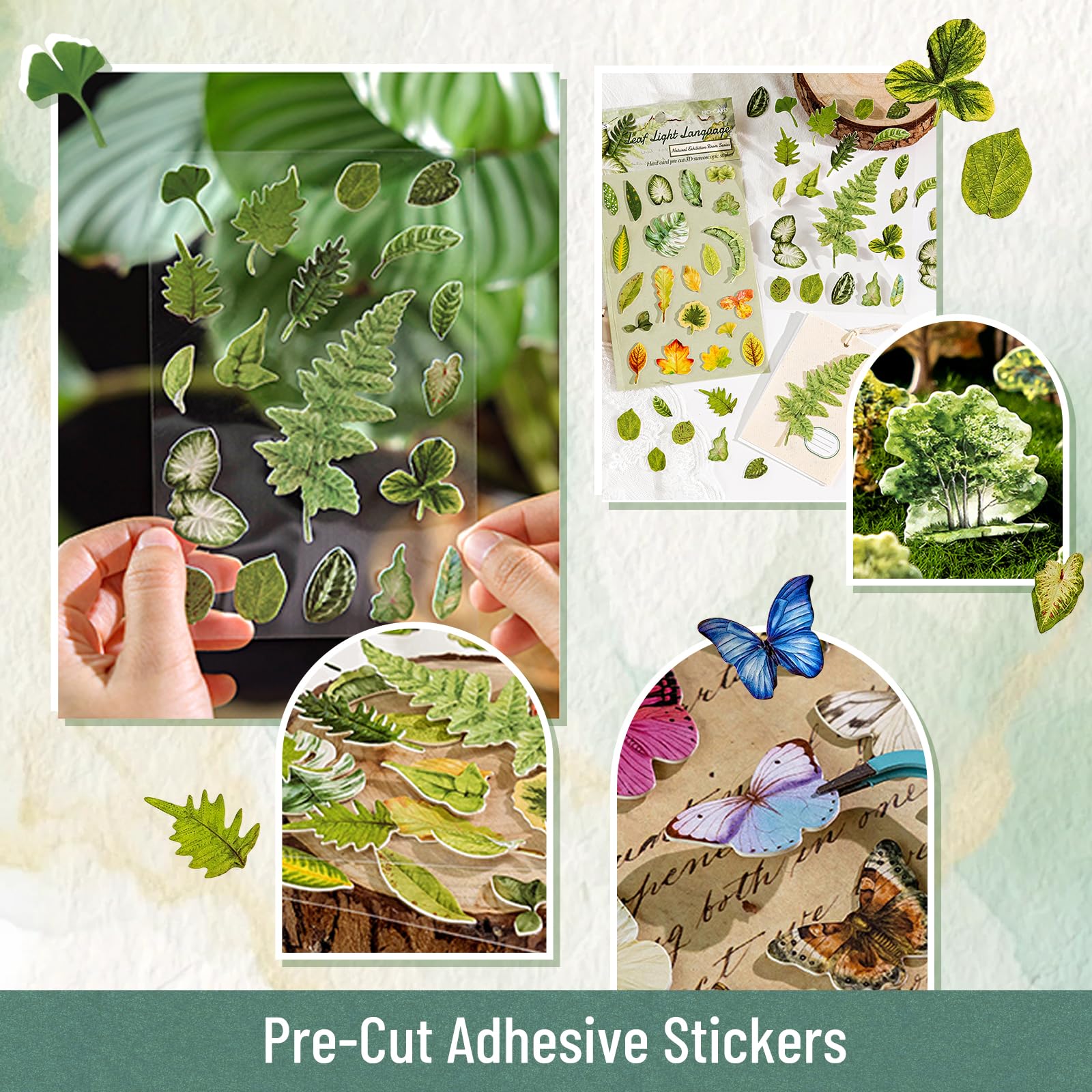 219pcs Vintage Nature Stickers for Scrapbooking and Journaling, Pre-Cut Thick Paper Stickers for Junk Journal, Card Making, DIY Crafts - Image 3