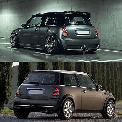 Miniatura 7 de VLAND Conjunto de luces traseras para BMW Mini R50 R52 R53 2001-2006 lámpara trasera Union Jack con DRL dinámico luz trasera con señal de giro