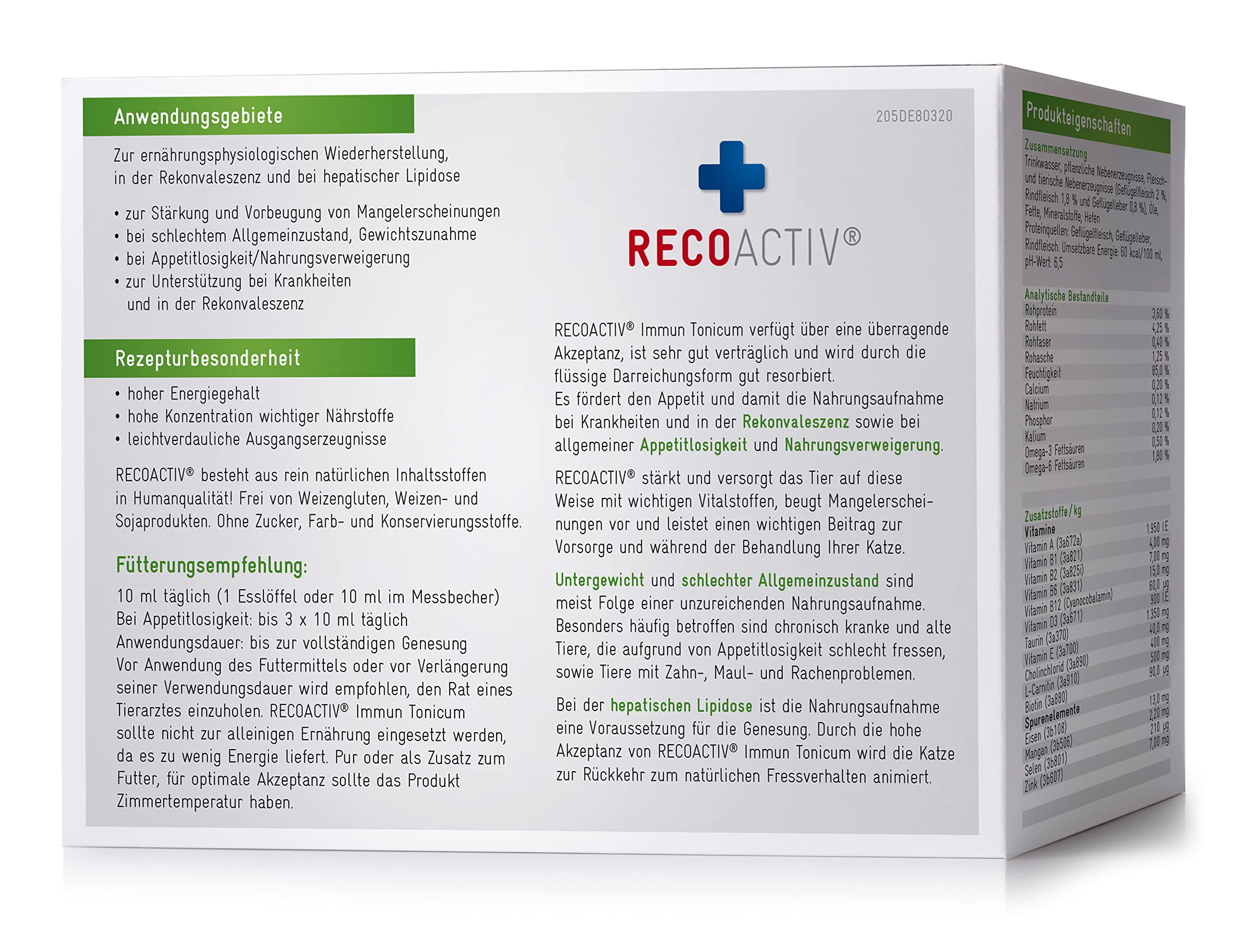 RECOACTIV Immun für Katzen - wirksamer Appetitanreger, schnelle Hilfe bei gestörter Nahrungsaufnahme, Gewichtsverlust und Mangelerscheinungen, maximal schmackhaft, flüssig, leichte Aufnahme, 3 x 90 ml