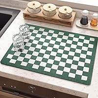 Vista 9 de Color&Geometry Lindos tapetes para secar platos para cocina, tapetes de drenaje súper absorbentes, resistentes al calor, fáciles de limpiar, auto