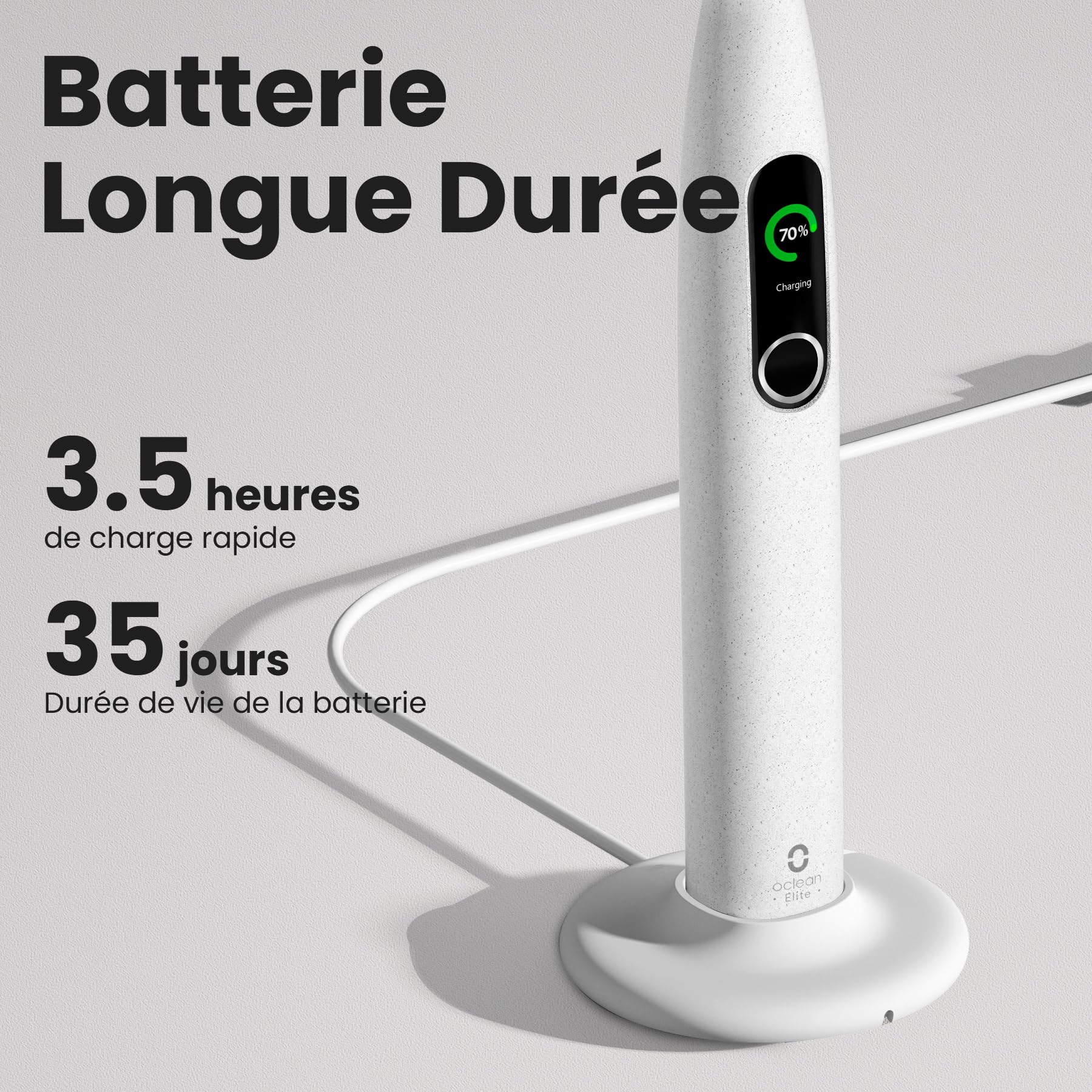 Oclean X Pro Elite Brosse à Dents Électrique, Écran Tactile Intelligent Silencieux 45db, 4 Modes & 32 Niv d'intensité, 35 Jours d'autonomie, Minuteur et APP, IPX7, Gris Cadeau Noël