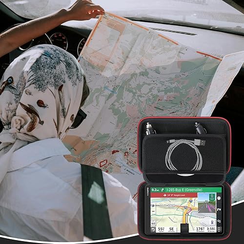 Miniatura 7 de Funda rígida GPS para Garmin dzl OTR1010dzl OTR1000RV 1095dzl OTR1020RV 1090, 10 pulgadas GPS camión navegador caja de almacenamiento con bolsillo