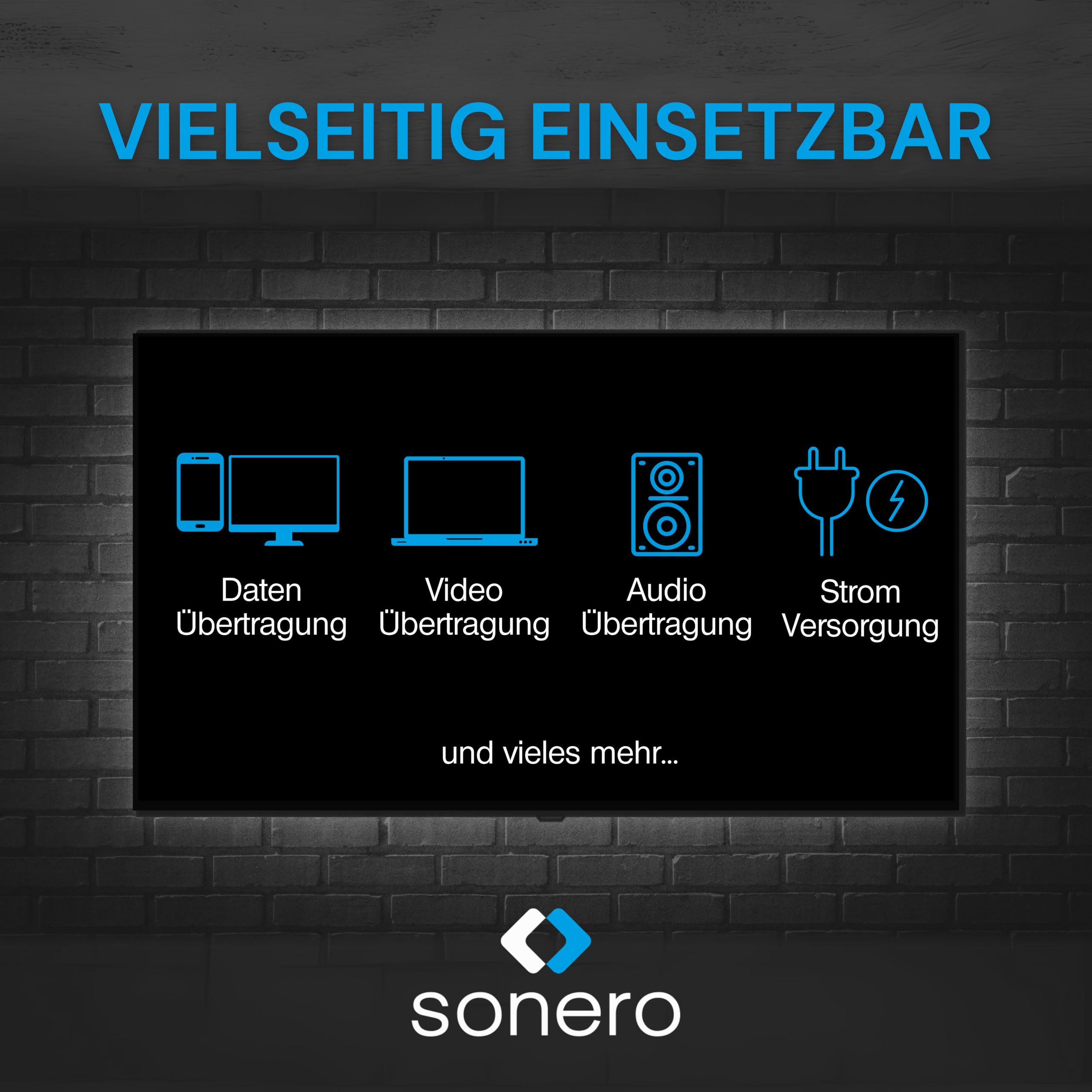 Sonero USB-C maschio a presa USB-C inclinata a 90°, adattatore, 40 Gbps, 240 W, 8K60 Hz, alloggiamento in alluminio, nero