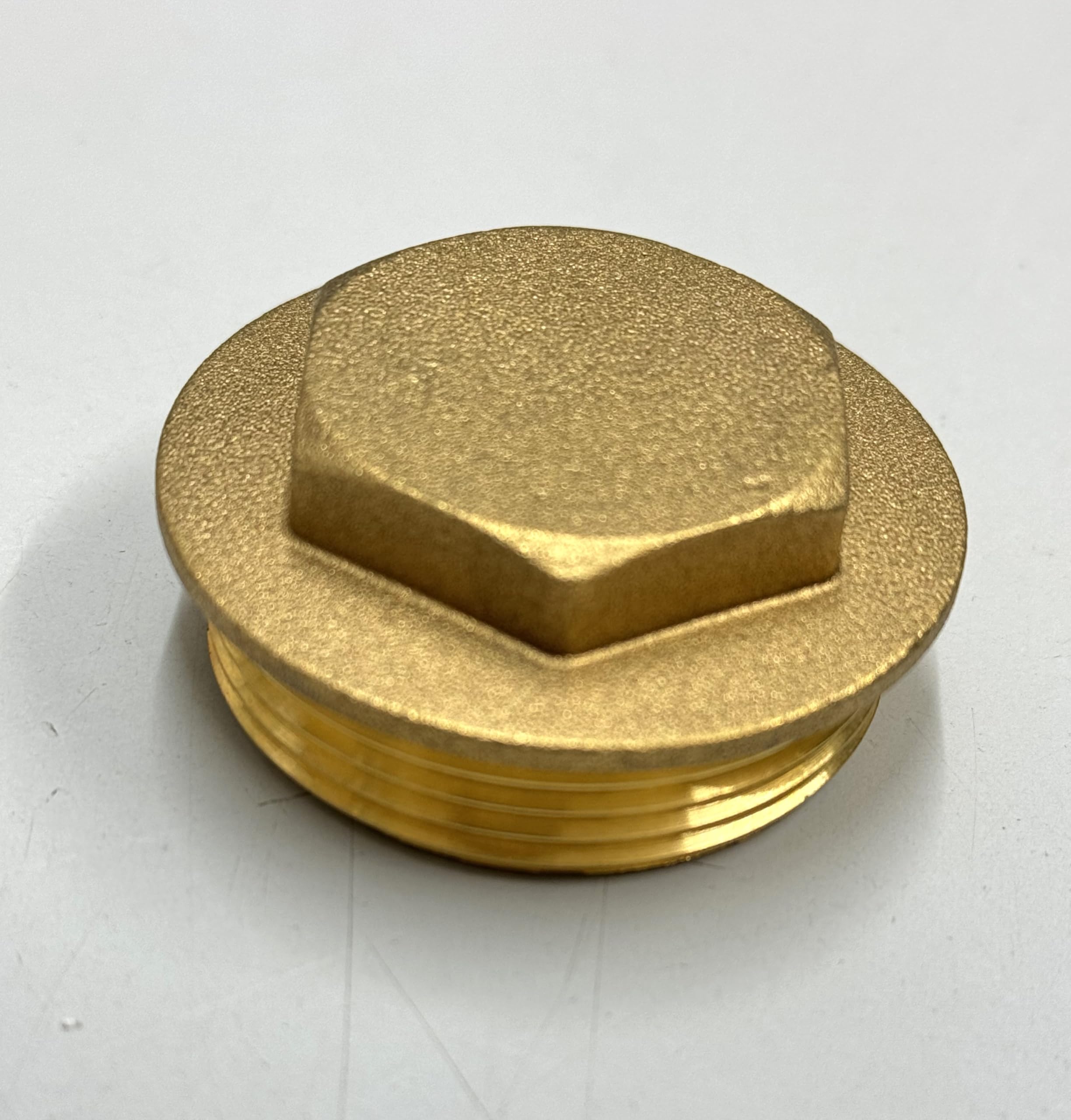 AK BRASS HEX FLANGED MALE BLANKING CAP STOP END BSP IN VARIOUS SIZES ((1" BSP))