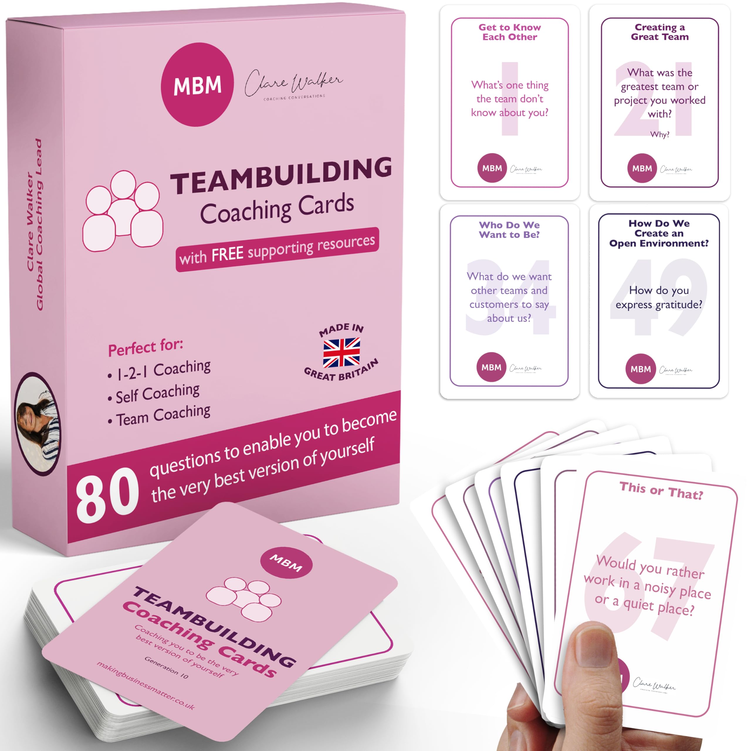 MBM Coaching Cards for Workplace People Skills | Question Cards for Learning, Inclusion & Effective Collaboration (Team Building) — image 1