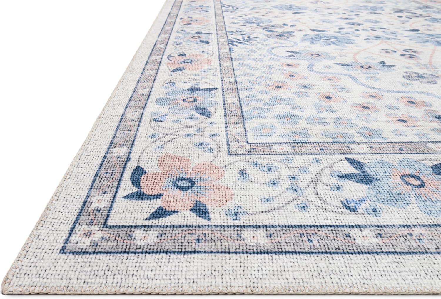 Loloi Rifle Paper Co Palais Snow/Sky 7'-6" x 9'-6" Area Rug