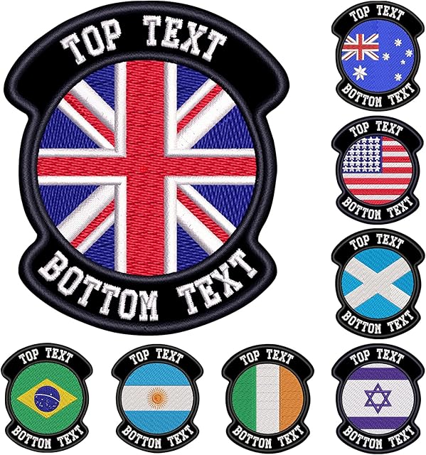 Misscase Custom Badge Name Patch, Name Patches Uniform or Work Shirt, Personalized Embroidered New Styles Name Patches (BK Edge)