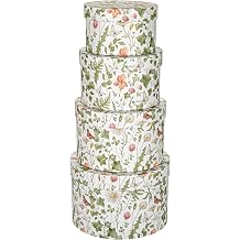 Round Gift Boxes with Lids for Presents Paper Floral Boxes for Arrangements | Round Flower Box Set of 4 Paper Mache Boxes with Lids for for Wedding, Birthday, Baby Shower, Party, Valentines, Mom Gift