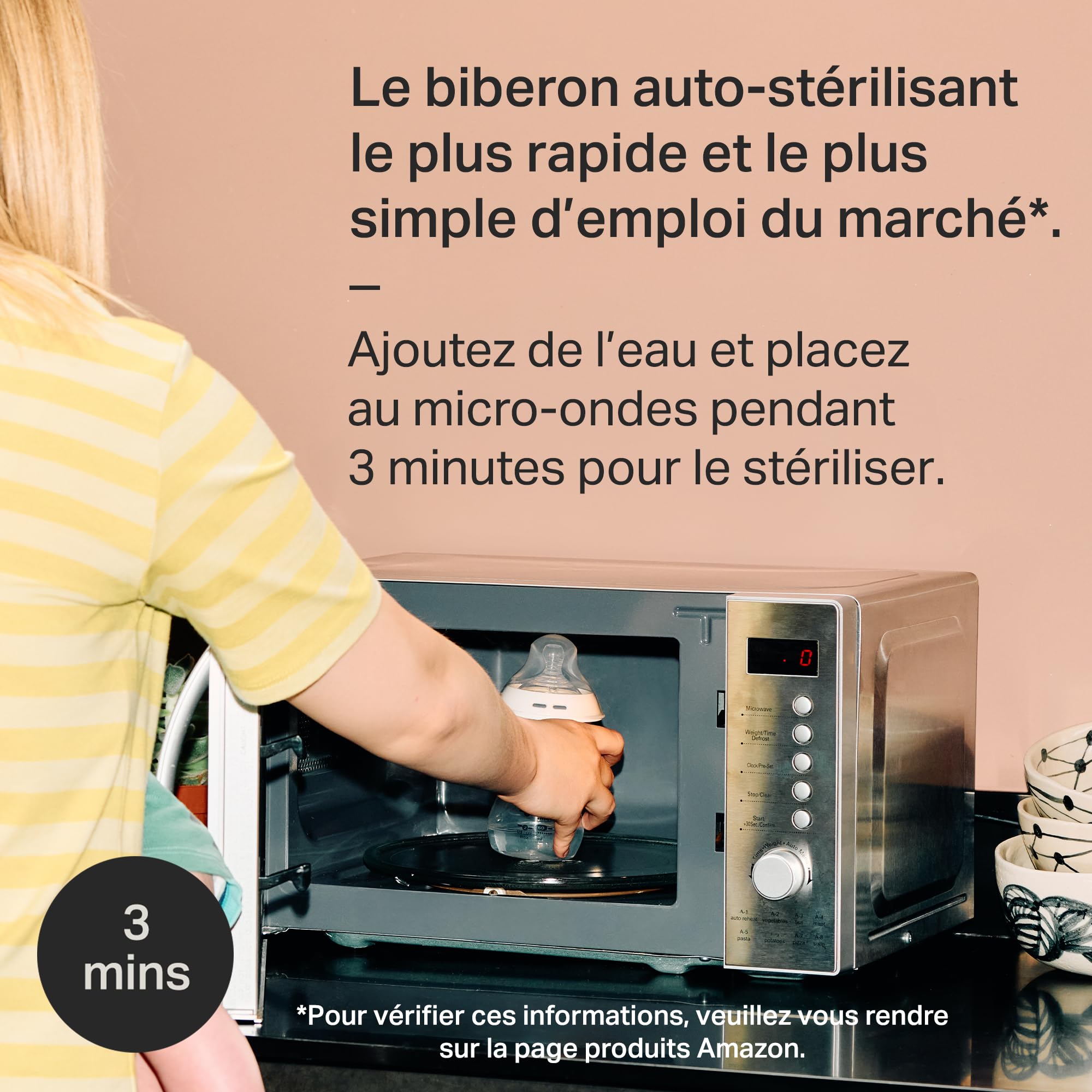 Tommee Tippee Kit de Démarrage Nouveau-nés Verre Natural Start, Biberons anti-colique 150 ml et 250 ml, Tétines imitant la forme du sein maternel à débit lent et moyen, Auto-stérilisant