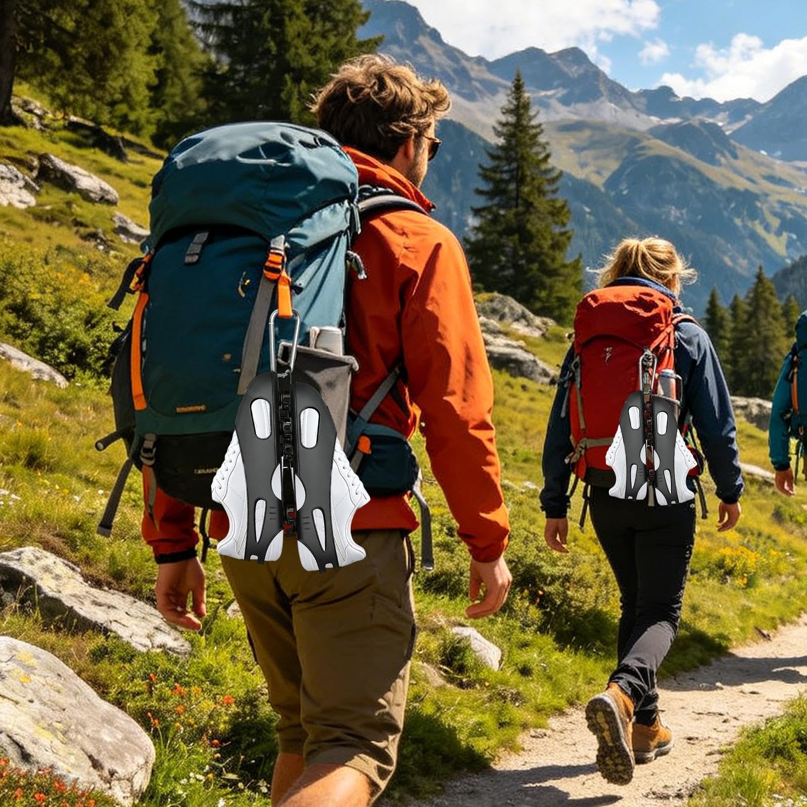 Ramponi per scarpe,Silicone antiscivolo e resistente all'usura,Ramponi per scarpe - per corsa escursionismo alpinismo jogging mattina campeggio pesca bianca