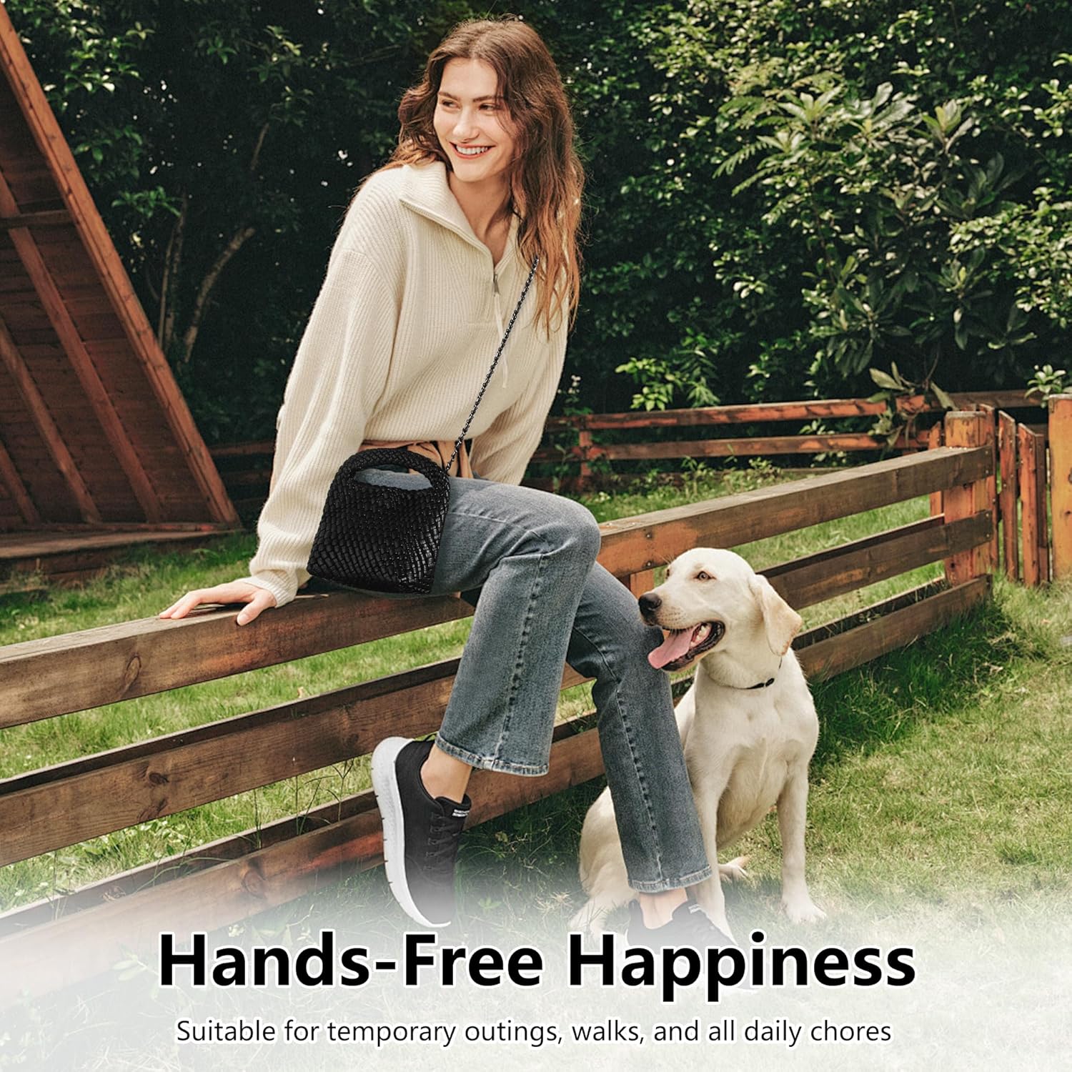 Small Crossbody Purse for Women, Woven PU Leather Mini Shoulder Bag with Top Handle and Coin Pouch