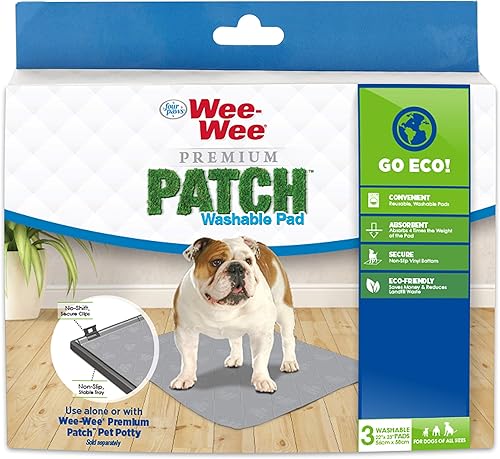 Four Paws Wee-Wee - Parche prémium para interiores y exteriores, orinal para perros, entrenamiento para orinal de perros, césped artificial, parche