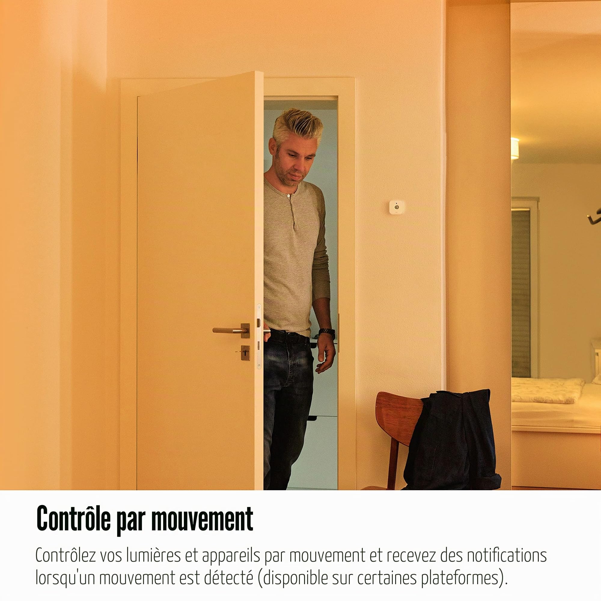 EVE Set de capteurs de mouvement: prise intelligente Energy (Matter) + Motion (Matter) Capteur de mouvement intelligent, Matter via Thread, fonctionne avec Apple Home, Alexa, Google Home, SmartThings