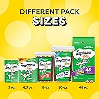 Vista 12 de Temptations Classic, Crunchy y Soft golosinas para gatos, delicioso sabor a mariscos, paquete de 48 oz