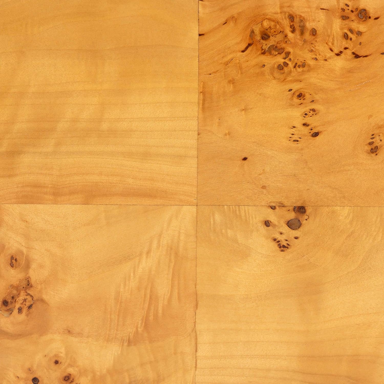 bali & pari Ghina Modern and Contemporary Real Mappa Burl Wood 1-Drawer Nightstand