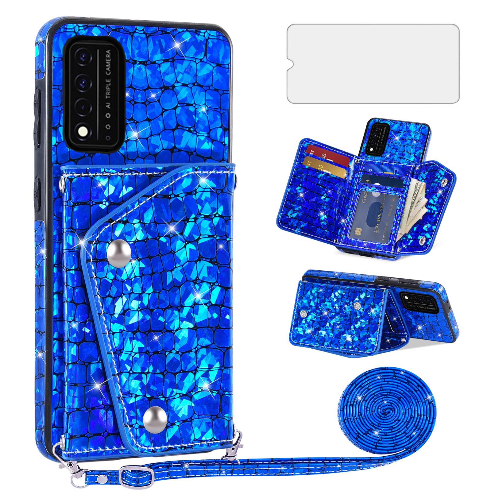 Asuwish Phone Case For T-Mobile Revvl V 5G Zipper Zimbabwe
