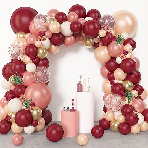 Miniatura 25 de Amandir Kit de arco de guirnalda de globos azul polvoriento, 153 piezas, diferentes tamaños de 18, 12, 10, 5 pulgadas, globos de látex azul blanco