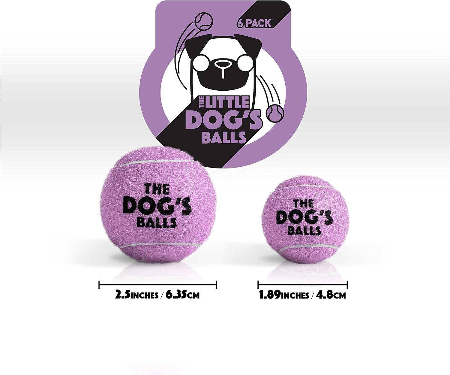 The Dog's Balls - Dog Tennis Balls, Lilac, Small, 6‑Pack, Purple, 6 Small Tennis Balls - Image 5