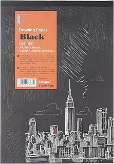 Mintra Drawing Sketch 20 Plain Black sheets 21x29.7 cm - Black