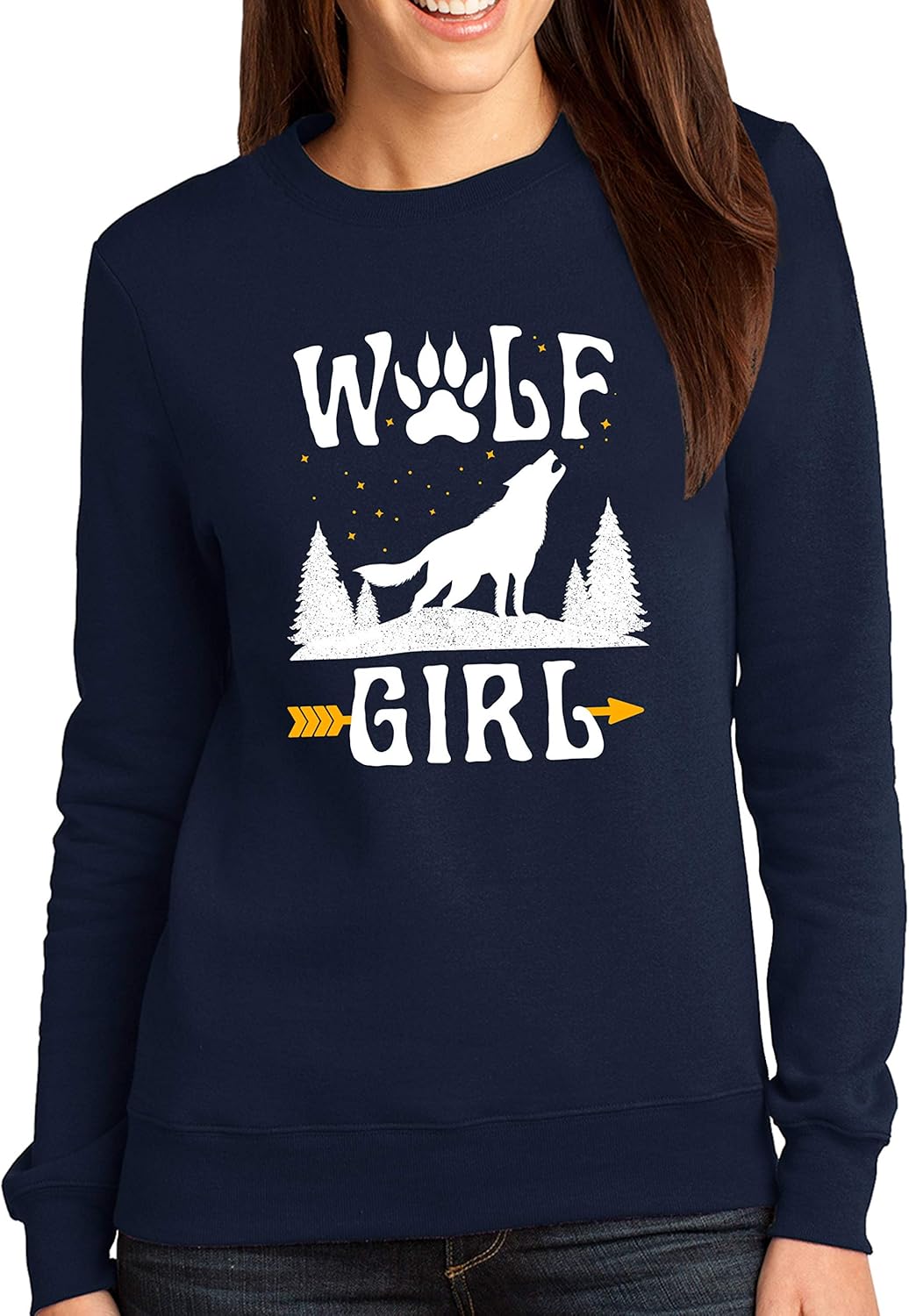 Wolf Girl Shirt Funny Wildlife Animal Lovers Howling Wolf Women T-Shirts - Image 6