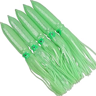 Luminous Octopus Squid Skirts Fishing Lures, 2/5PCS Glow Octopus Skirt Soft Fishing Bait Trolling Fishing Lures Multiple Colors Available Fishing Accessories Saltwater Fishing Tackle