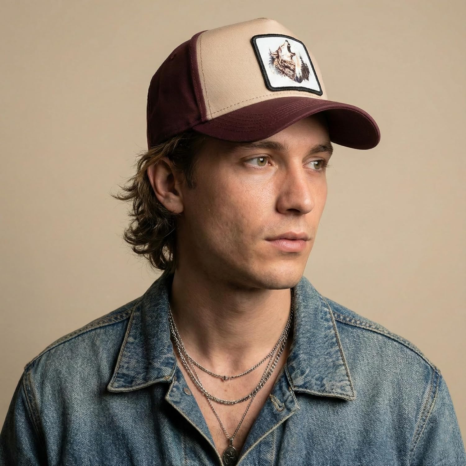 Trucker Hat with Interchangeable Surprise Patch Adjustable for Men and Women Animal Patch Hat Breathable One Size