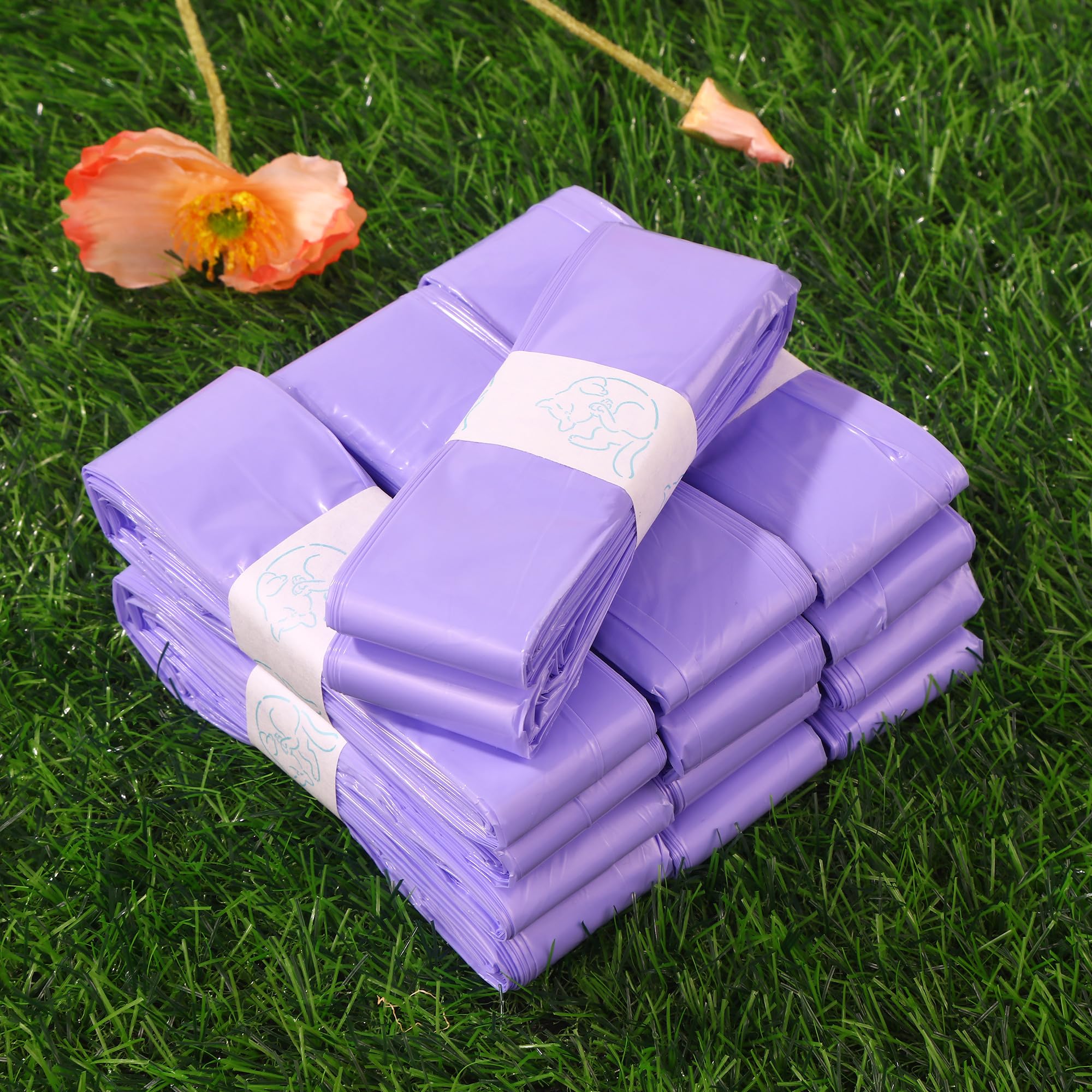 18 Pezzi Ricarica Mangiapannolini, Antiodore Inodore Addensata Sacchetti Mangiapannolini, 4.5M Maialino per Foppapedretti Angelcare Tommy Tippee Ricariche & Click Simplee Tec Litter Locker（Viola）