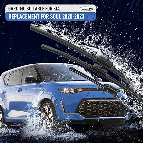 Miniatura 8 de GARDIMU Limpiaparabrisas de repuesto para Kia Soul 2010-2019, 3 piezas de limpiaparabrisas delantero y trasero de automóvil