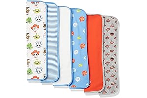 Toy Story Premium Baby Bibs for Infant Boys, Six-Piece Set