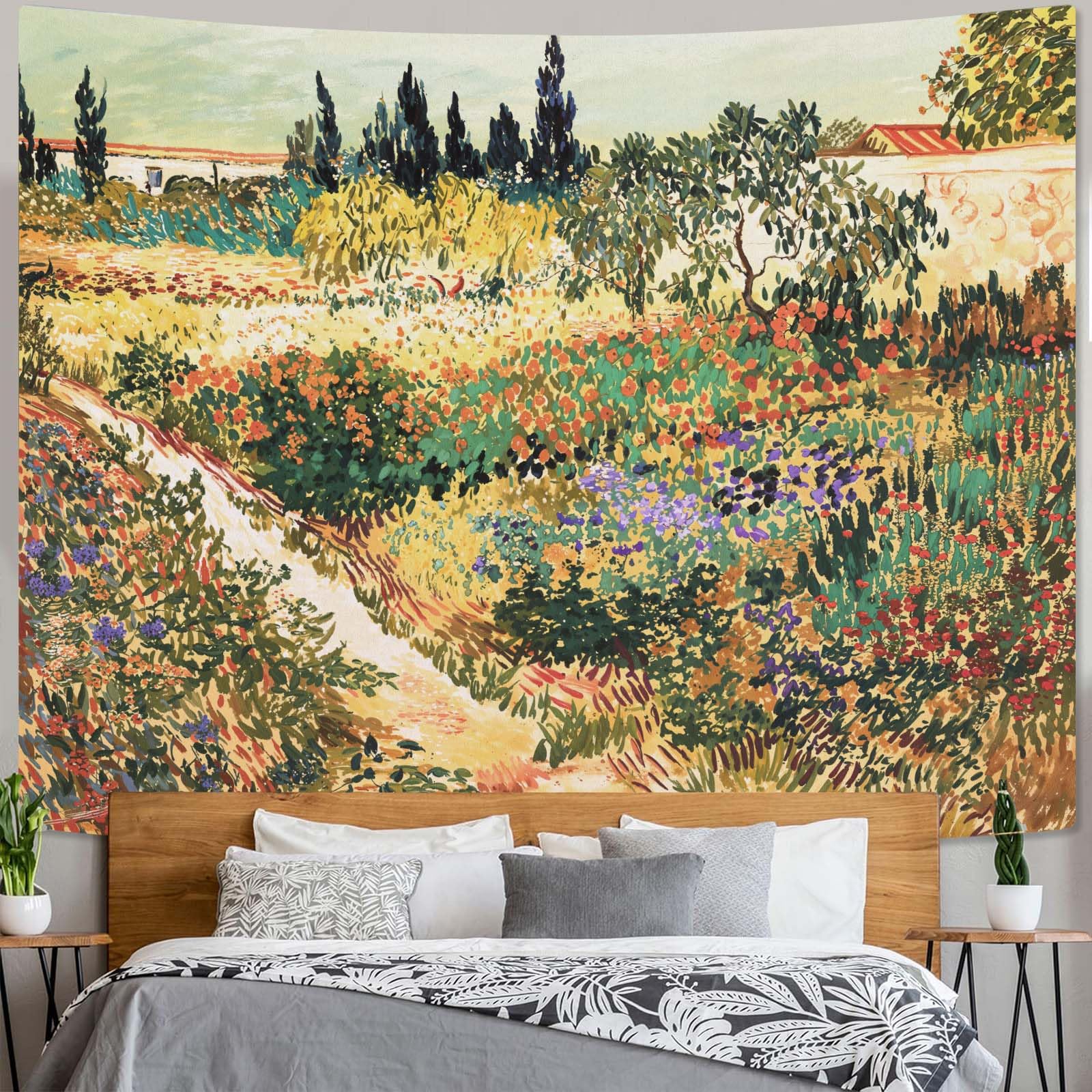 Yeoiat Van Gogh Tapestry Floral Wall Tapestry, Nature Tapestries for Bedroom Flower Tapestries Wall Hanging for Bedroom Living Room 44"x60"