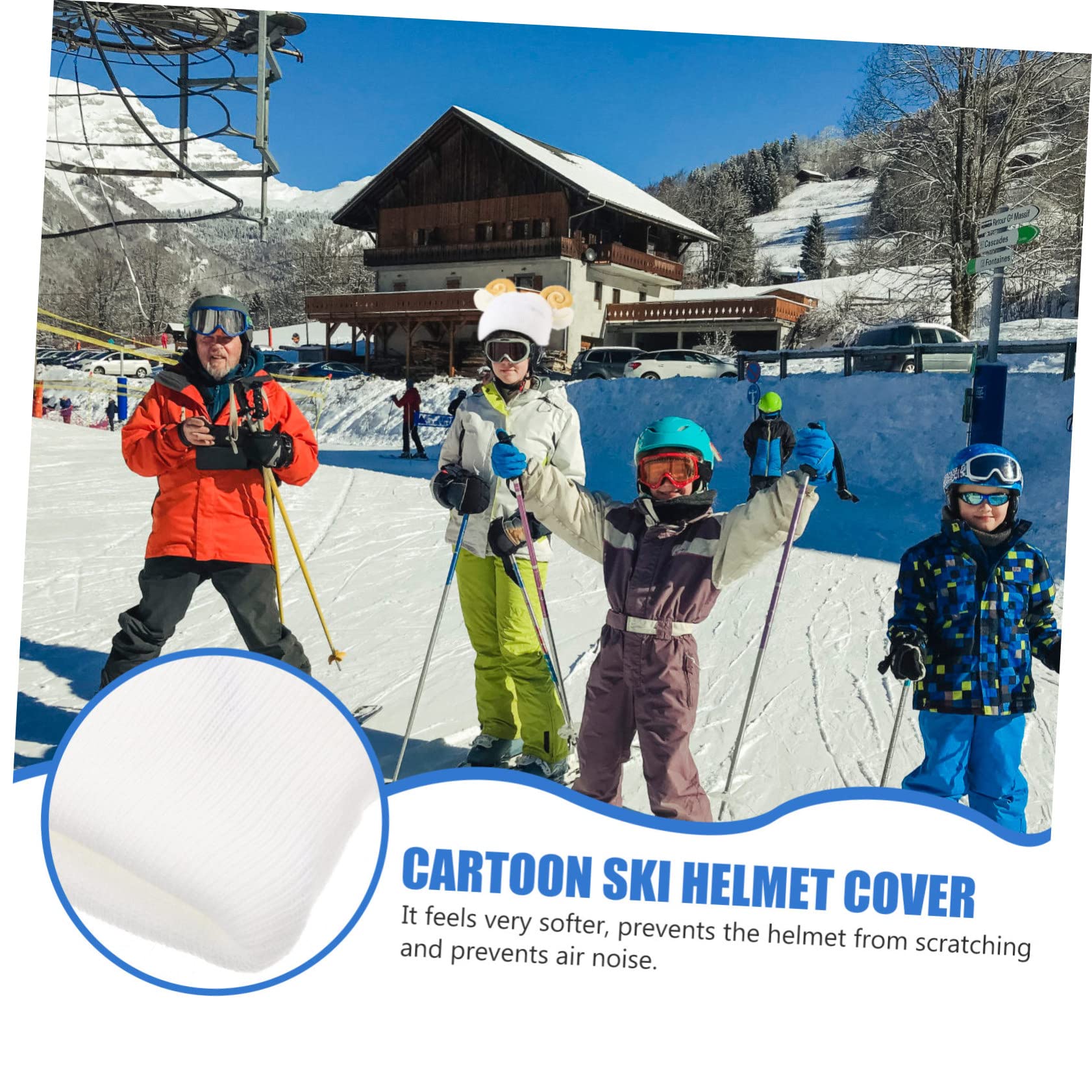 Toddmomy Helmabdeckung Ski Skaten entzückender Helmüberzug Helmschutzhülle bequemer Helmüberzug dekorative Helmüberzüge Kopfschmuck für Abdeckung für Helm Kinderhelmüberzug Garn