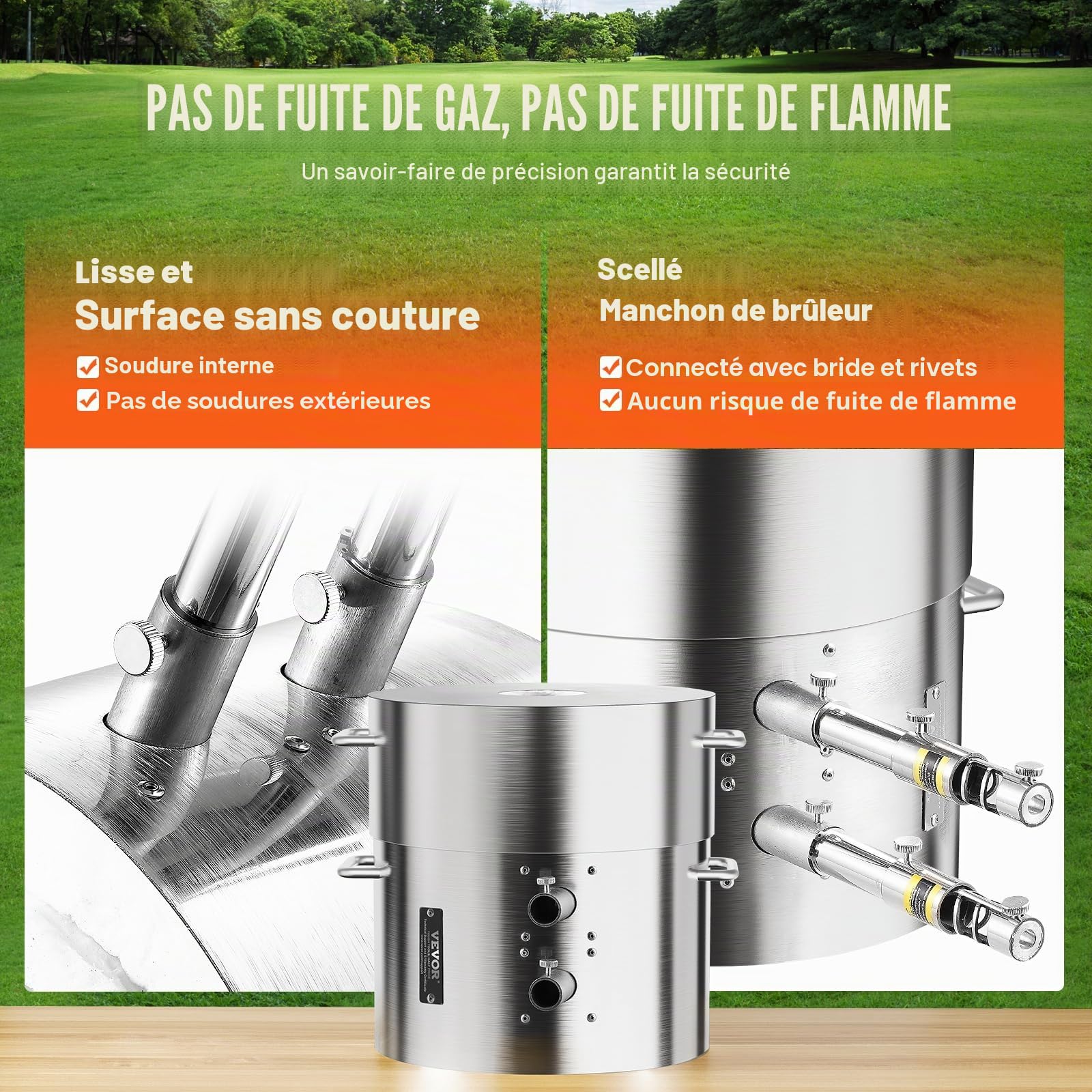 VEVOR Kit de fusion au propane - 16 kg - Double brûleur - Avec creets et pinces - Outil de fusion pour or, argent, cuivre, aluminium, recyclage des métaux