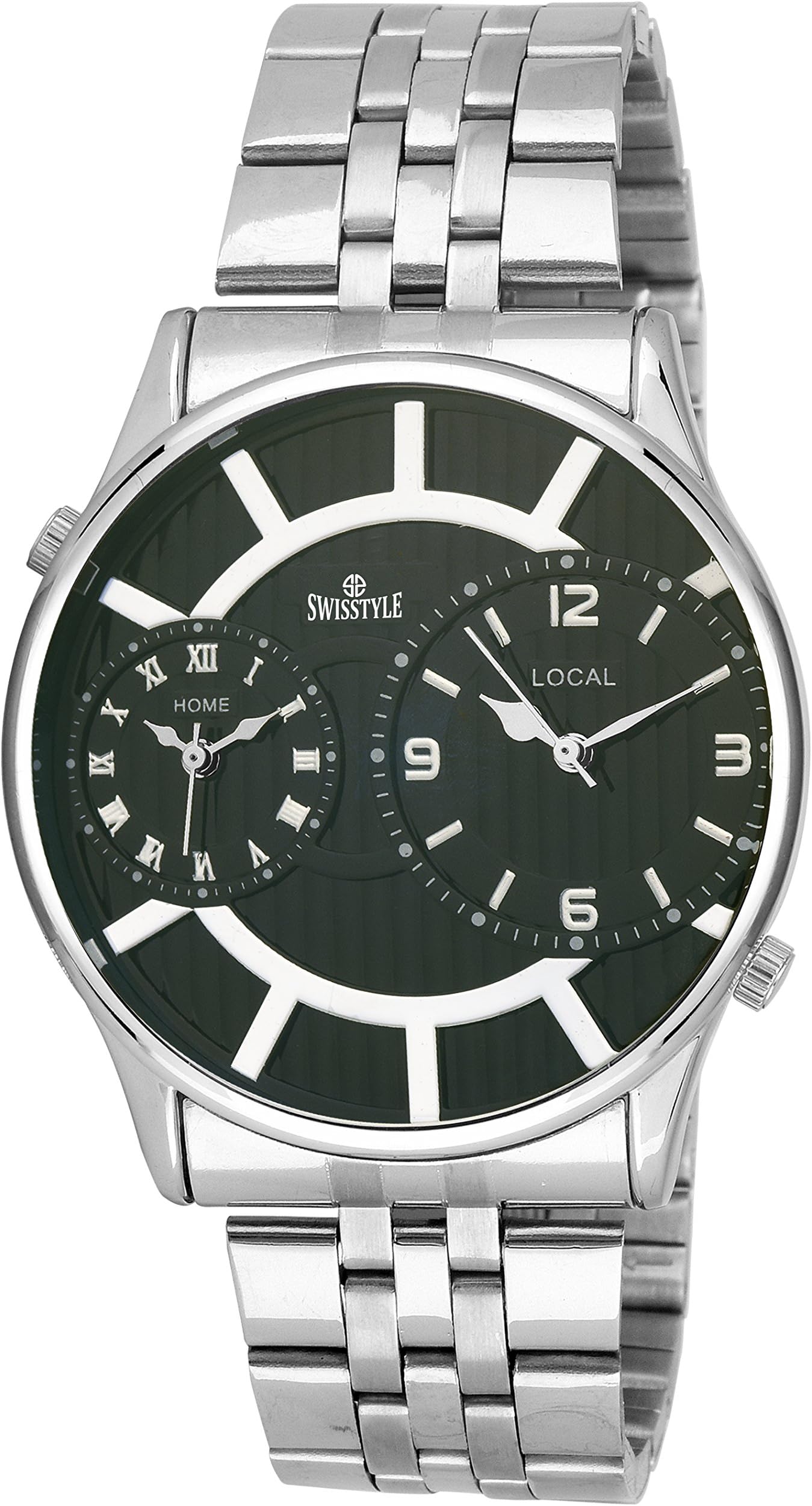 SWISSTYLE Double Moment Upgrade Youth Analogue Black Dial Men's Watch