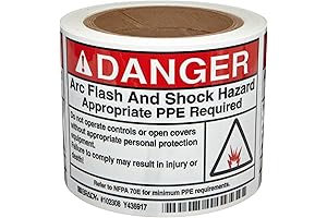 Brady Arc Flash and Shock Label (100 Per Roll)