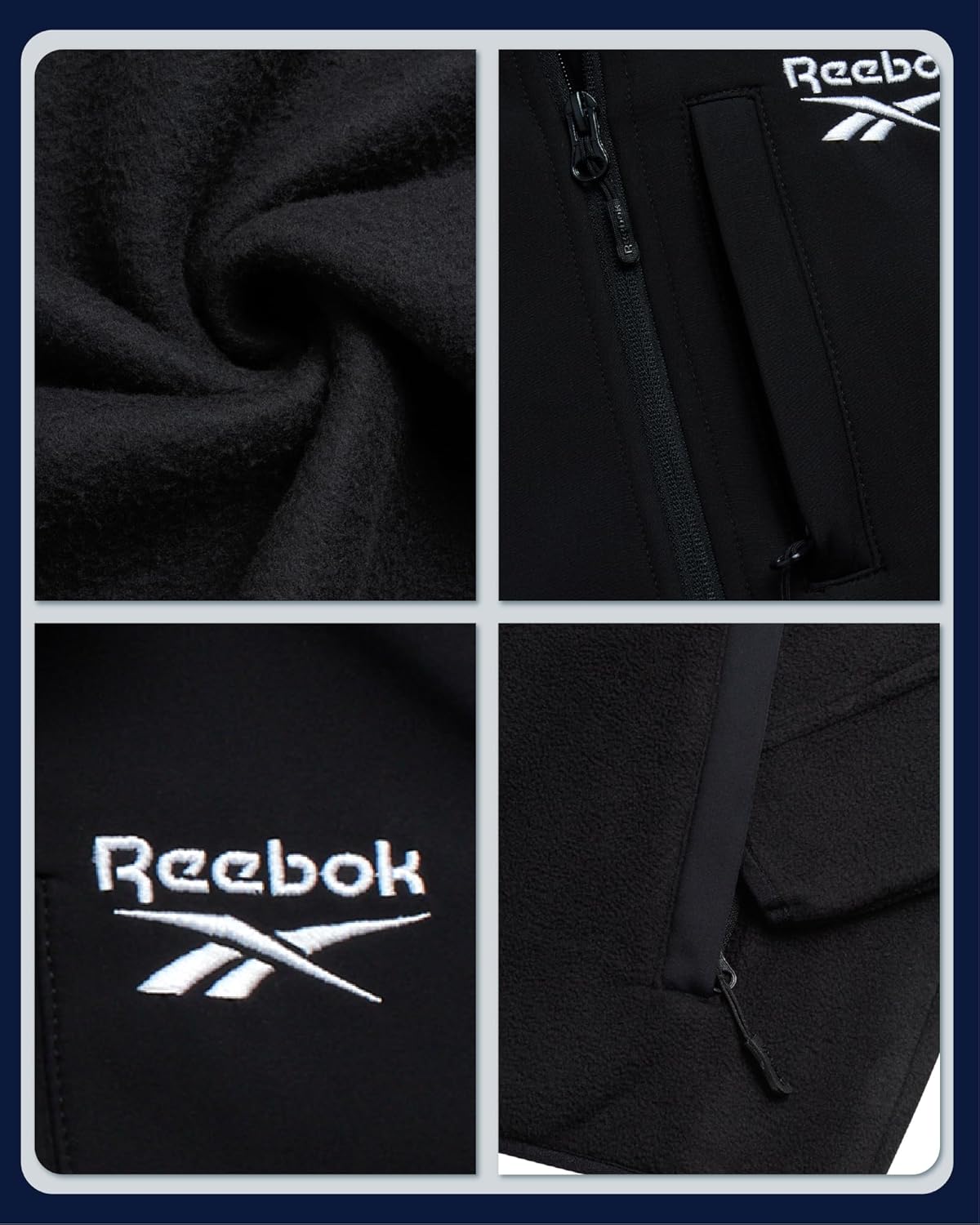 Reebok Boys Fleece Jacket - Weather Resistant Polar Fleece Lined Full Zip Boys Winter Coat - Cozy Hooded Kids Winter Jacket - Image 4