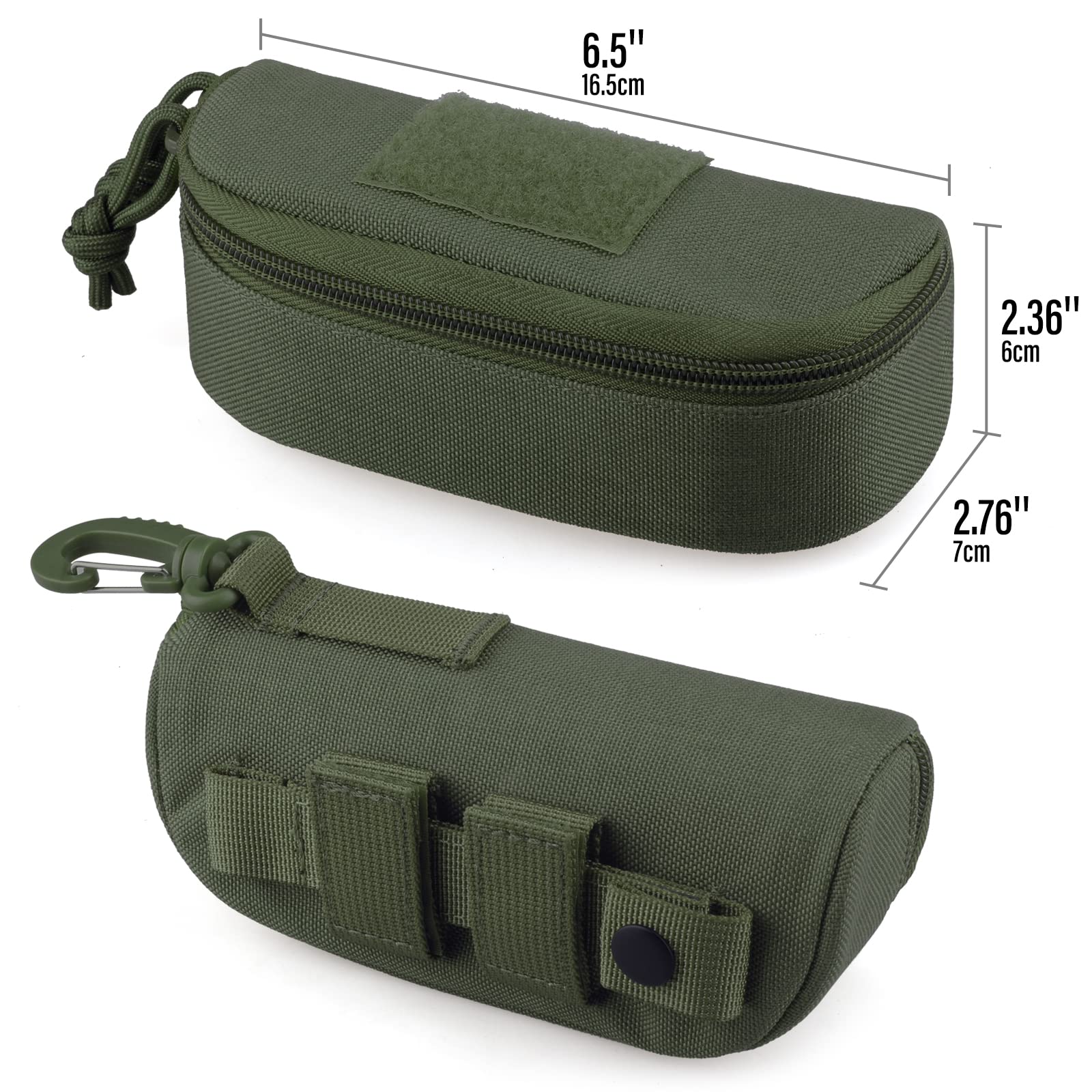 Étui à Lunettes Rigide Tactique WYNEX - Nylon 1000D, Système MOLLE, Protection Anti-choc