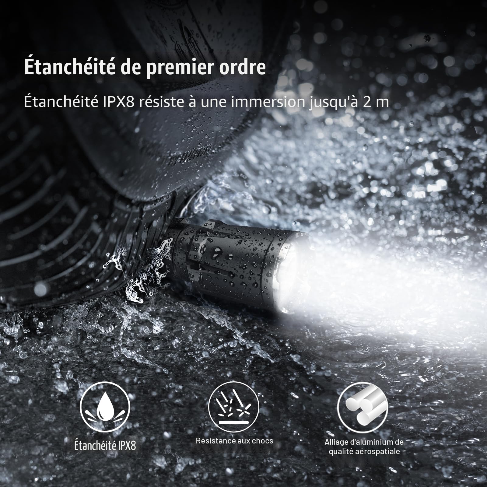 klarus XT11GT Pro Ultimate Control Control à double commutateur Lampe de poche tactique avec 3300 lumen, faisceau de 380 mètres, IPX8 imperméable pour le camping, la randonnée et les urgences